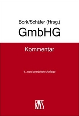 GmbHG - Bork, Reinhard; Schäfer, Carsten