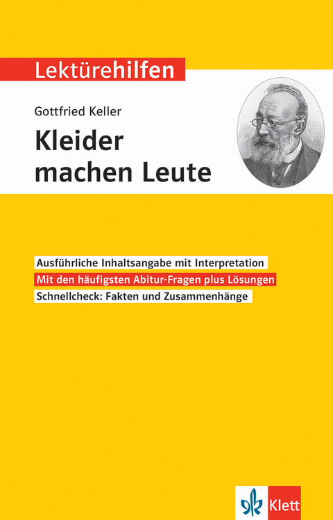 Klett Lektürehilfen Gottfried Keller, Kleider machen Leute