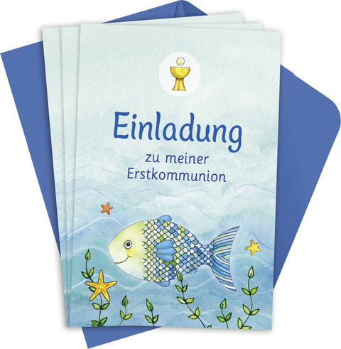 Der Wunschfisch. Einladungskarten zur Erstkommunion