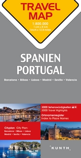 KUNTH TRAVELMAP Spanien, Portugal 1:800.000