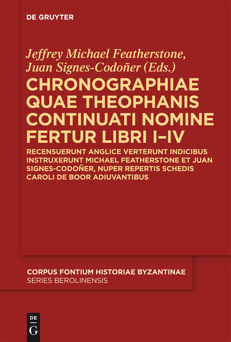 Chronographiae quae Theophanis Continuati nomine fertur Libri I-IV - 