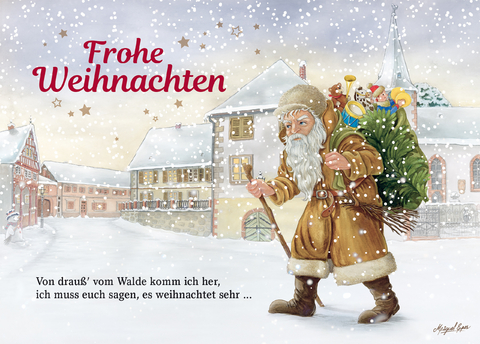 Weihnachtskarte Knecht Ruprecht