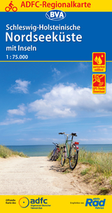 ADFC-Regionalkarte Schleswig-Holsteinische Nordseeküste mit Inseln 1:75.000, reiß- und wetterfest, GPS-Tracks Download - 