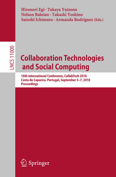Collaboration Technologies and Social Computing - 