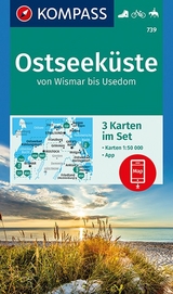 KOMPASS Wanderkarte Ostseeküste von Wismar bis Usedom - KOMPASS-Karten GmbH