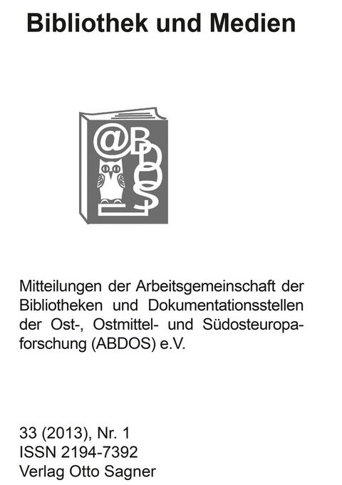 Bibliothek und Medien 33 (2013). Nr. 1