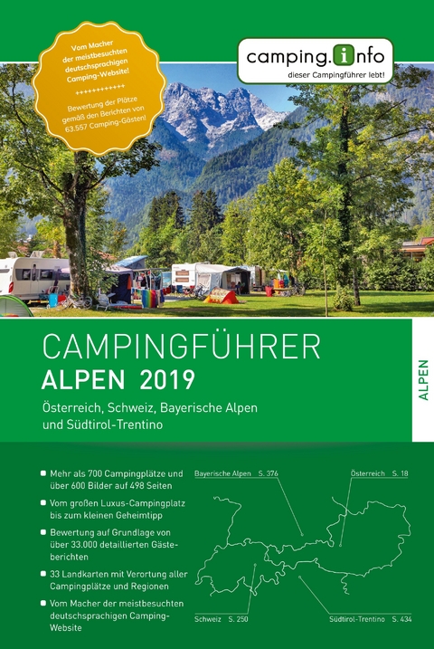 Camping.info Campingführer Alpen 2019