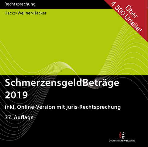 SchmerzensgeldBeträge 2019 (CD-ROM plus Online-Zugang)