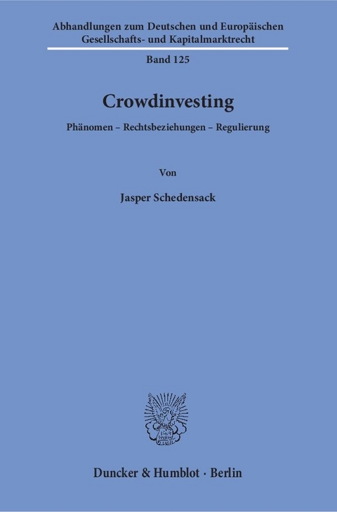 Crowdinvesting. - Jasper Schedensack