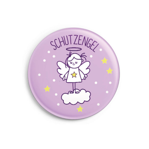 Button: Schutzengel für Mädchen