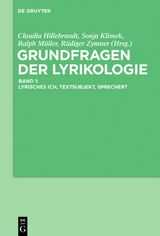 Lyrikologie / Grundfragen der Lyrikologie 1 - 