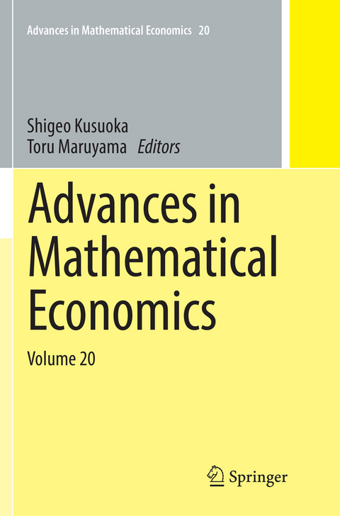 Advances in Mathematical Economics Volume 20 - 