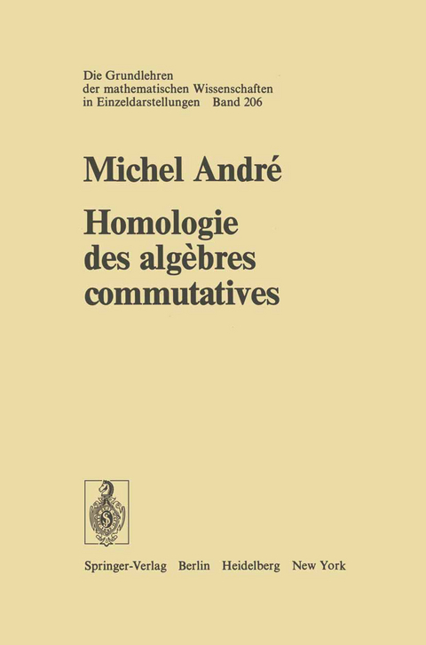 Homologie des algebres commutatives - M. Andre