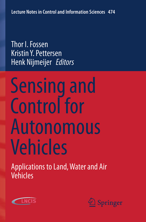 Sensing and Control for Autonomous Vehicles - 