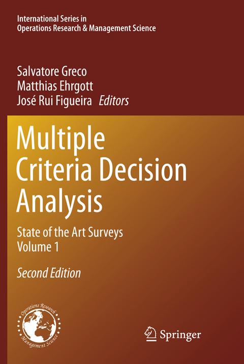 Multiple Criteria Decision Analysis - 