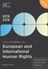 Core Documents on European and International Human Rights 2018-19 - Smith, Rhona