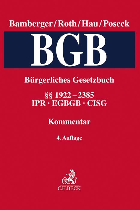 Bürgerliches Gesetzbuch Band 5: §§ 1922-2385, CISG, IPR, EGBGB - 