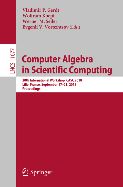 Computer Algebra in Scientific Computing - 