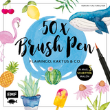 50 x Brush Pen – Flamingo, Kaktus und Co. - Verena Kaltenecker