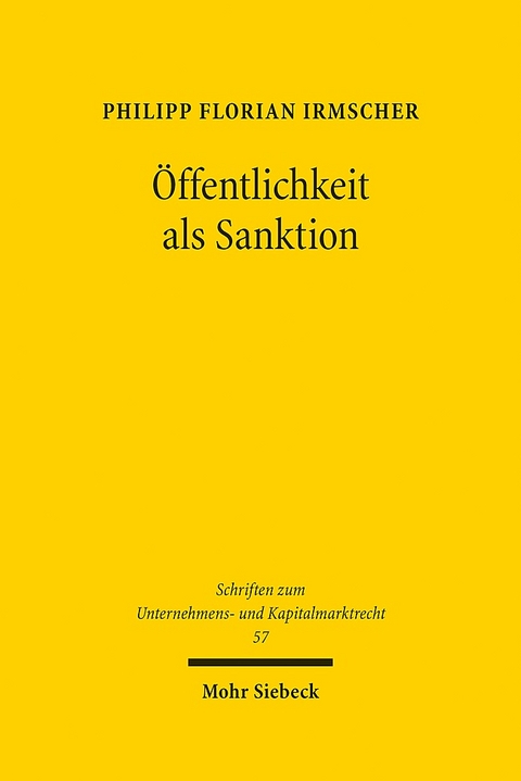 Öffentlichkeit als Sanktion - Philipp Florian Irmscher