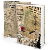 Notizbuch "Paris" retro vintage (Hardcover A4, Blankoseiten)