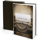 Notizbuch "Mein Buch" Schreibmaschine braun vintage (Hardcover A4, Blankoseiten)