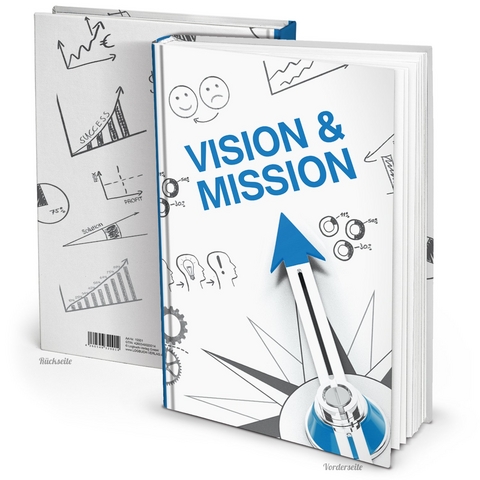 Notizbuch "Vision & Mission" blau weiß