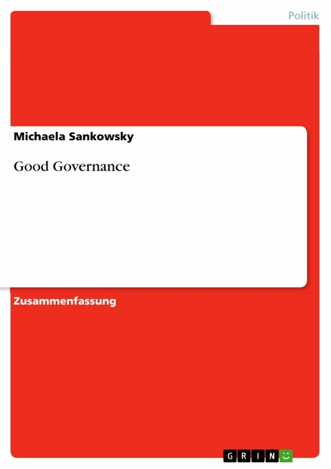 Good Governance - Michaela Sankowsky