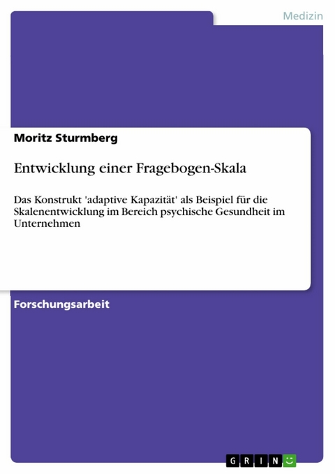 Entwicklung einer Fragebogen-Skala - Moritz Sturmberg