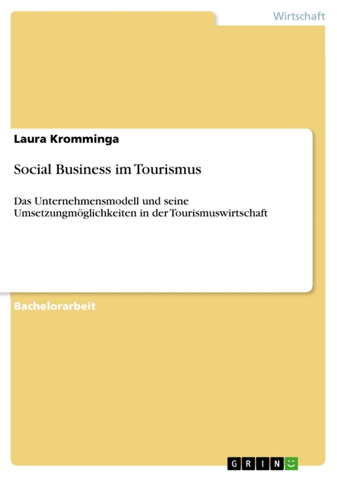 Social Business im Tourismus - Laura Kromminga