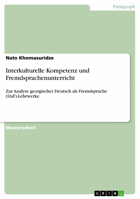 Interkulturelle Kompetenz und Fremdsprachenunterricht - Nato Khomasuridze