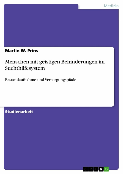 Menschen mit geistigen Behinderungen im Suchthilfesystem - Martin W. Prins