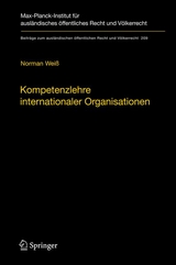 Kompetenzlehre internationaler Organisationen - Norman Weiß