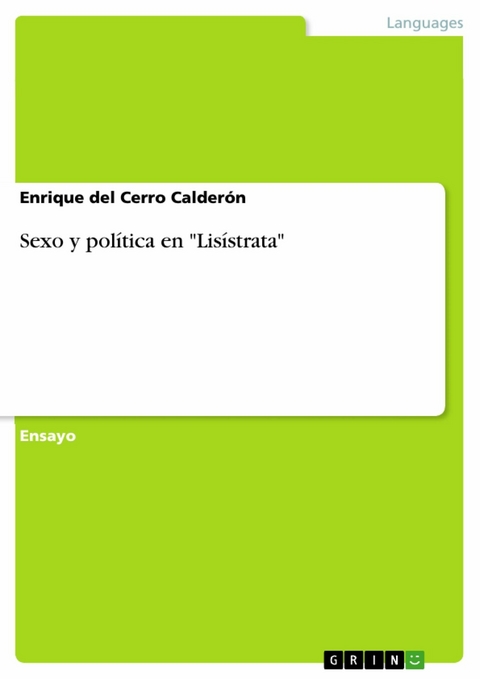Sexo y política en "Lisístrata" - Enrique del Cerro Calderón