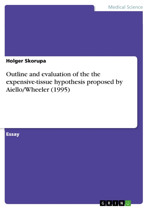 Outline and evaluation of the the expensive-tissue hypothesis proposed by Aiello/Wheeler (1995) - Holger Skorupa