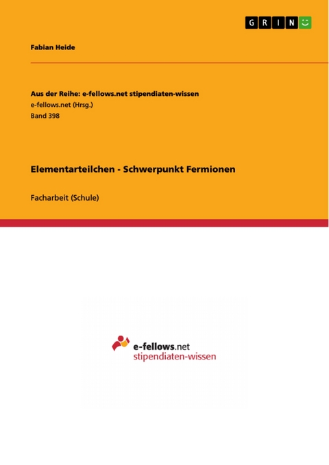 Elementarteilchen - Schwerpunkt Fermionen - Fabian Heide