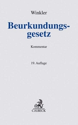 Beurkundungsgesetz - Winkler, Karl