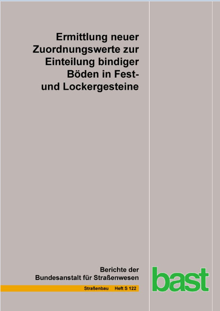 Ermittlung neuer Zuordnungswerte zur Einteilung bindiger Böden in Fest- und Lockergesteine - Paula Möller, Moritz Bundschuh, emanuel Birle, Dirk Heyer