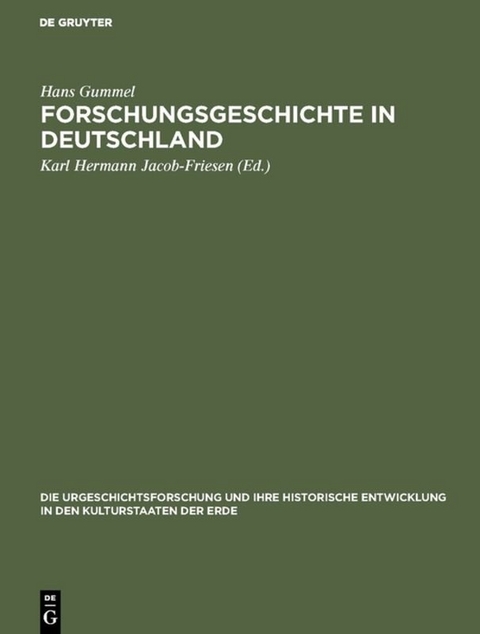 Forschungsgeschichte in Deutschland - Hans Gummel