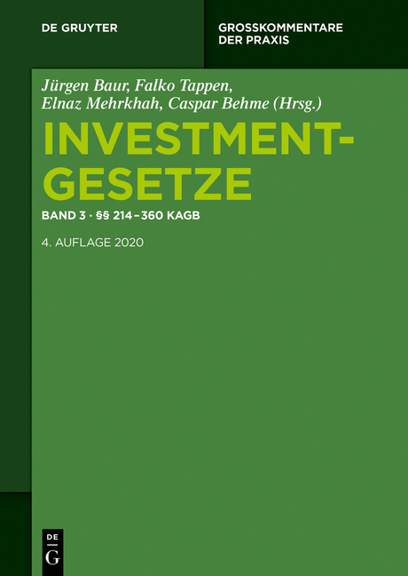 Investmentgesetze / §§ 214 - 360 KAGB - 