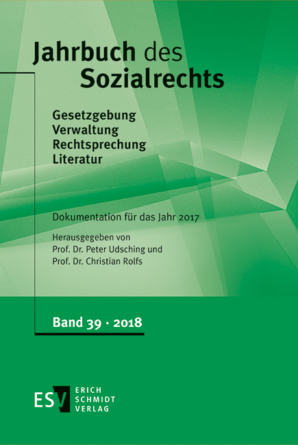 Jahrbuch des Sozialrechts / Jahrbuch des Sozialrechts Dokumentation für das Jahr 2017 - 