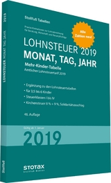 Tabelle, Lohnsteuer 2019 Mehr-Kinder-Tabelle - 