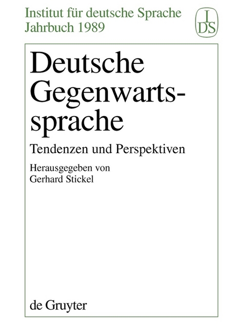 Deutsche Gegenwartssprache - 