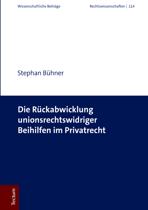 Die Rückabwicklung unionsrechtswidriger Beihilfen im Privatrecht - Stephan Bühner