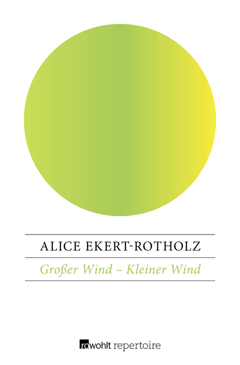 Großer Wind – Kleiner Wind - Alice Ekert-Rotholz