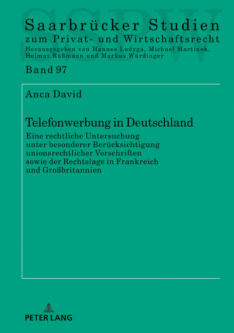 Telefonwerbung in Deutschland - Anca David