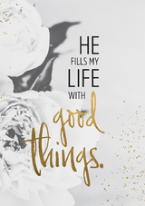 Notizbuch Grace & Hope - He fills my life with good things - 