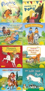 Pixi-8er-Set 259: Ponygeschichten mit Pixi (8x1 Exemplar) - Usch Luhn, Katrin M. Schwarz, Amrei Fiedler, Ruth Rahlff, Anne-Marie Frisque, Laura Leintz, Rüdiger Paulsen, Rosa Pfeffer
