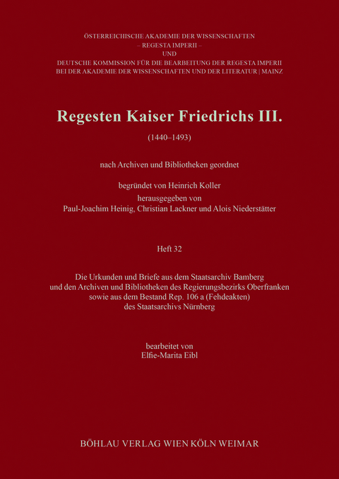 Regesten Kaiser Friedrichs III. (1440-1493)