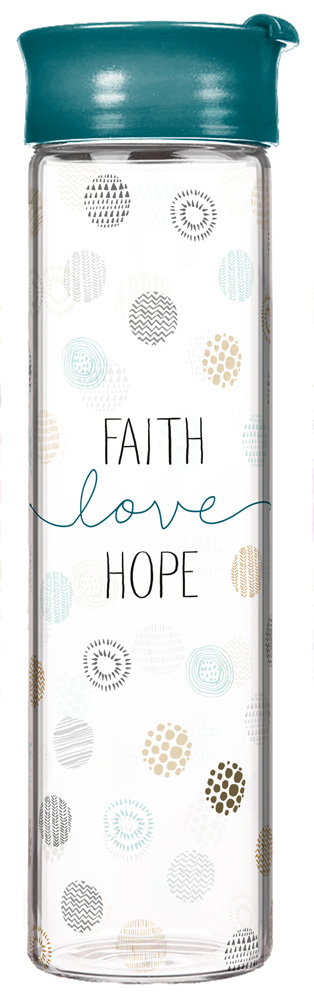 Faith-Love-Hope - Glasflasche